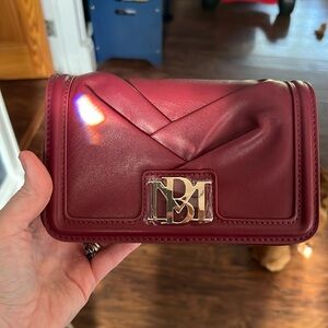 SOLD Red small Badgley Mischka crossbody bag